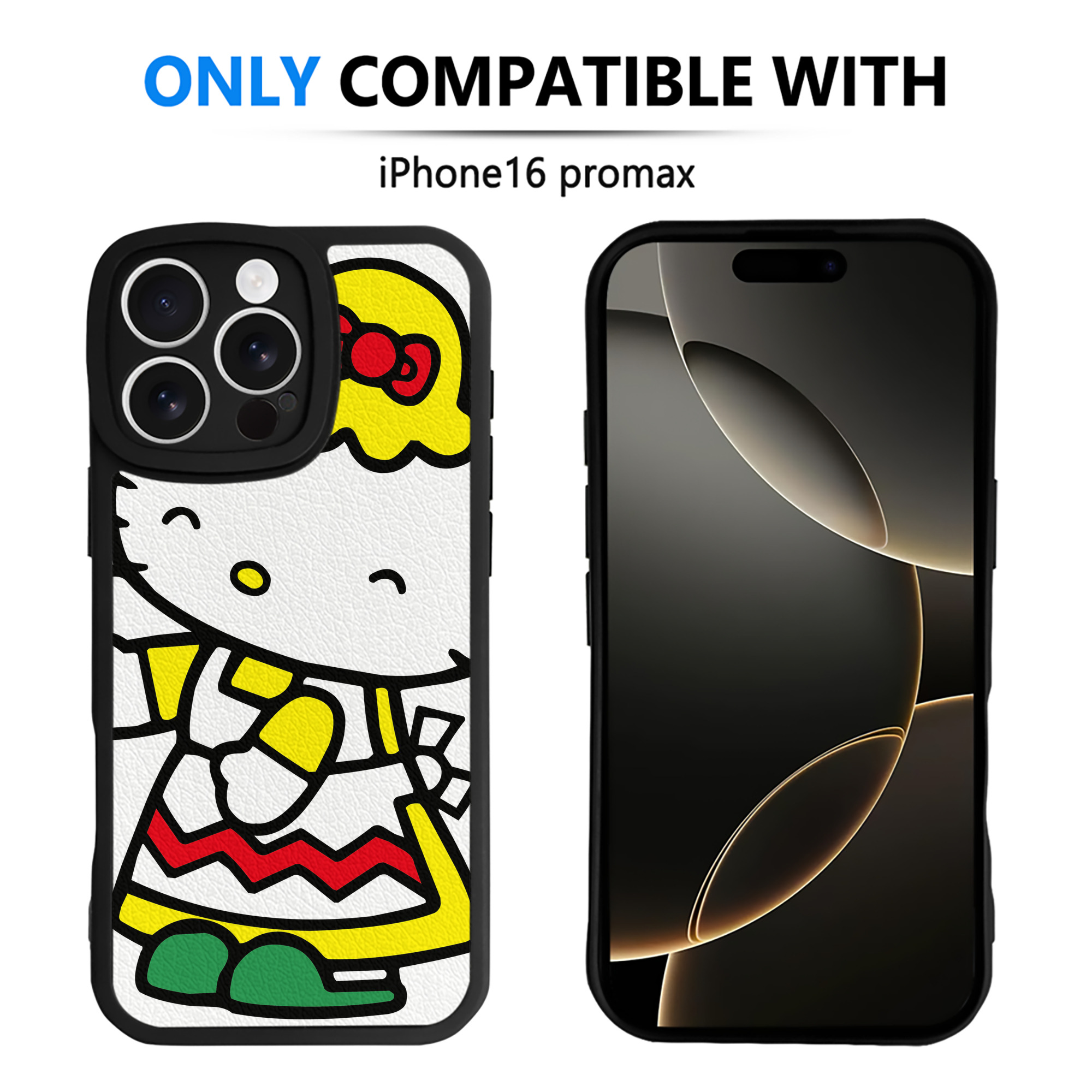 （画像用） Hello Kitty ハローキティ 【iPhone 16シリーズ対応】シリコンスマホケース（レザー調） 材質：シリコン